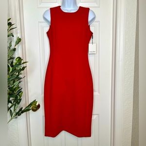 NWT CK red scuba dress